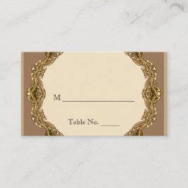 Victoriaans Lijst in gouden trouwplaatskaarten Plaatskaartje