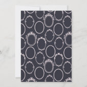 Victoriaans Lijst schedel Halloween Bash Kaart (Achterkant)