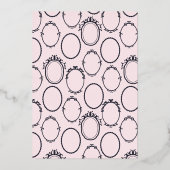  Victoriaans Lijst schedel Halloween Party Folie Uitnodiging (Achterkant)