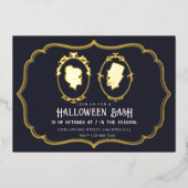  Victoriaans Lijst schedel Halloween Party Folie Uitnodiging (Voorkant)