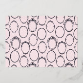  Victoriaans Lijst schedel Halloween Party Folie Uitnodiging (Achterkant)