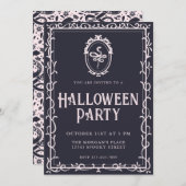 Victoriaans Lijst Serpent Halloween Party Kaart (Voorkant / Achterkant)