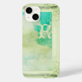 Victoriaans lijst Sky Cloud blauwgroen crème schil Case-Mate iPhone Case (Achterkant)