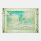 Victoriaans lijst Sky Cloud Elegant blauwgroen Cre Theedoek (Horizontaal)