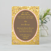  Victoriaans Lijst van het Lint van Era & van de B Folie Uitnodiging (Staand Voorkant)