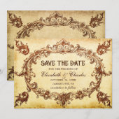  Victoriaans Lijst Weddenschap Save the Date (Voorkant / Achterkant)