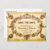  Victoriaans Lijst Weddenschap Save the Date Aankondigingskaart (Voorkant / Achterkant)