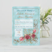Victoriaans Lijst - Wedding Invitation Suite Kaart (Staand voorkant)