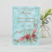 Victoriaans Lijst - Wedding Invitation Suite Save The Date (Staand voorkant)