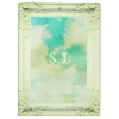 Victoriaans lijsten hemelschilderij Elegante blauw Klembord (Achterkant)