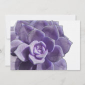 Victoriaans Lila gelaagd Succulent Wedding nodigt  Kaart (Achterkant)