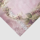 Victoriaans Lilacs w White Lace Lijst lavender roz Tissuepapier (Detail)