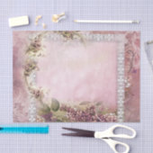 Victoriaans Lilacs w White Lace Lijst lavender roz Tissuepapier (Craft)
