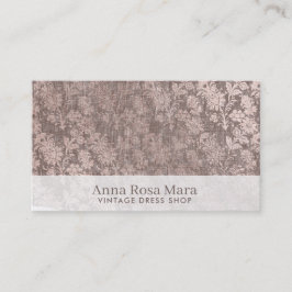 *~*  Victoriaans linen Floral Grey Visitekaartje