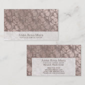 *~*  Victoriaans linen Floral Grey Visitekaartje (Voorkant / Achterkant)