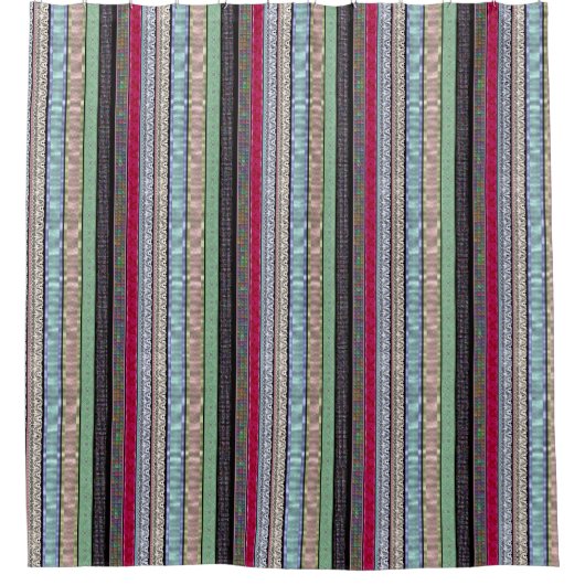 Victoriaans lint multikleurengordijn voor schoeise douchegordijn (Voorkant)