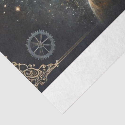 Victoriaans Lion Butterflies Steampunk Decoupage Tissuepapier (Detail)