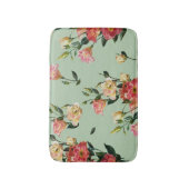 Victoriaans Lisianthus: Waterverf van olijfbloemen Badmat (Voorkant Verticaal)