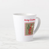 Victoriaans Little Angel Holding kerstboom Red Latte Mok (Rechterhoek)