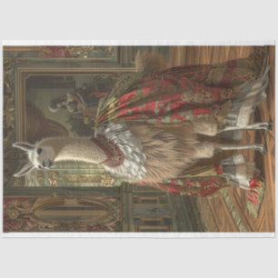 Victoriaans Llama met Whimsical Twist Decoupage Tissuepapier