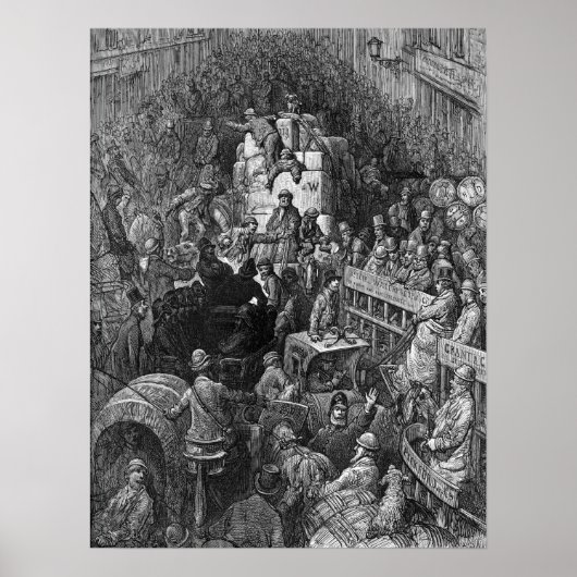 Victoriaans Londen - Een stadsdoorvoer Poster (Voorkant)