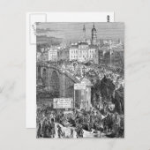 Victoriaans Londen - London Bridge 1872 Briefkaart (Voorkant / Achterkant)
