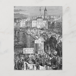 Victoriaans Londen - London Bridge 1872 Briefkaart