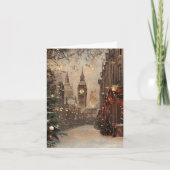 Victoriaans Londen Winter Christmas Classic Groet Kaart (Voorkant)