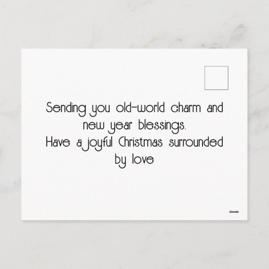 Victoriaans Londen Winter Wonderland Feestdagenkaart (Achterkant)