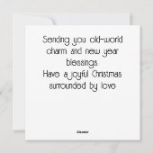 Victoriaans Londen Winter Wonderland Feestdagenkaart (Achterkant)