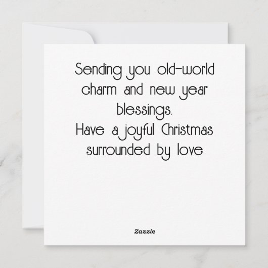 Victoriaans Londen Winter Wonderland Feestdagenkaart (Achterkant)