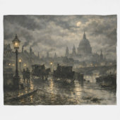 Victoriaans Londens nachtschap door BurnsInHell Fleece Deken (Voorkant (Horizontaal))