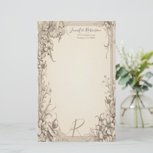 Victoriaans look briefpapier (Staand voorkant)