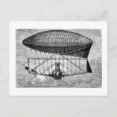 Victoriaans luchtschip Dirigibel Blimp Briefkaart (Voorkant)