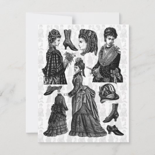 Victoriaans Luncheon Kaart (Voorkant)