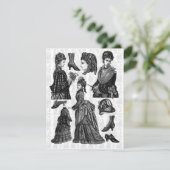 Victoriaans Luncheon Kaart (Staand voorkant)