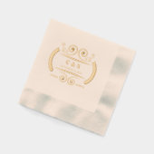 Victoriaans luxe monogram bruiloft folie servetten (Links)