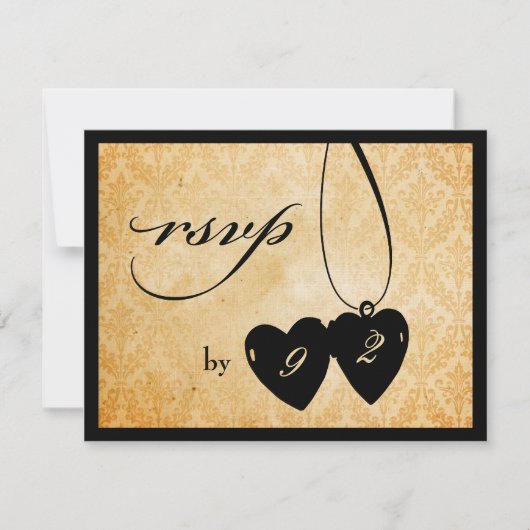 Victoriaans luzerne RSVP Kaartje (Voorkant)