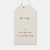 Victoriaans Mad Hatter Mouse - Handgemaakt Naaien Cadeaulabel (Achterkant)