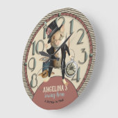 Victoriaans Mad Hatter Mouse Sewing Room Grote Klok (Hoek)