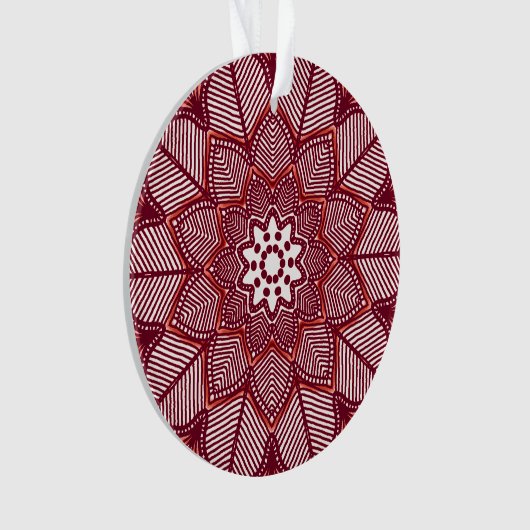 Victoriaans Magenta Mandala Ornament (voorkant)