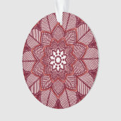 Victoriaans Magenta Mandala Ornament (voorkant)