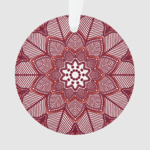 Victoriaans Magenta Mandala Ornament