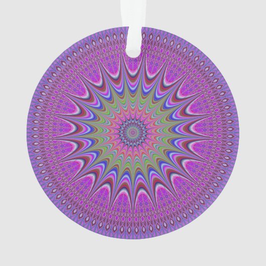 Victoriaans Magenta Mandala Ornament (achterkant)