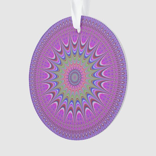 Victoriaans Magenta Mandala Ornament (voorkant)