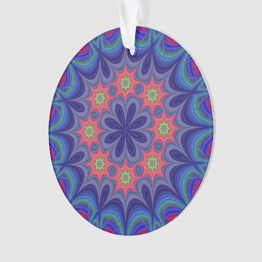 Victoriaans Magenta Mandala Ornament (voorkant)