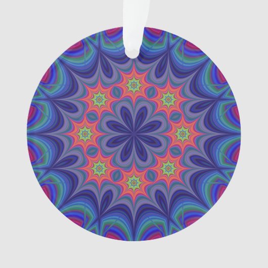 Victoriaans Magenta Mandala Ornament (voorkant)