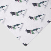 Victoriaans Magpie Bird Tissuepapier (Detail)