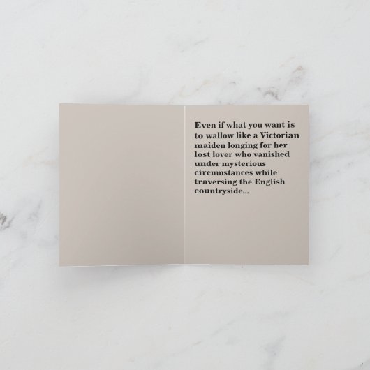 Victoriaans Maiden Dramatic Birthday Kaart (Binnen)