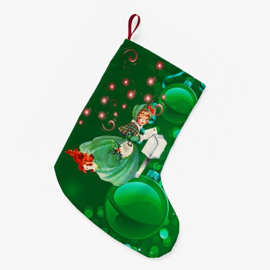 Victoriaans mailbrief voor meisjes kleine kerstsok (Voorkant (Hangend))